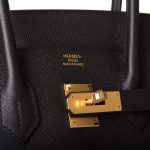 Hermes Birkin 35 Black Epsom Gold Hardware - Image 7