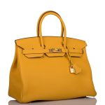Hermes Birkin 35 Jaune Ambre Togo Gold Hardware - Image 2