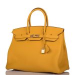 Hermes Birkin 35 Jaune Ambre Togo Gold Hardware - Image 5