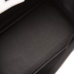 Hermes Birkin 25 Gris Perle and Black Chèvre Brushed Gold Hardware - Image 5