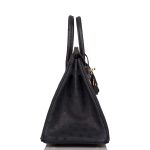Hermes Birkin 25 Bleu Indigo Ostrich Rose Gold Hardware - Image 7