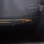 Hermes Birkin 25 Bleu Indigo Ostrich Rose Gold Hardware - Image 3