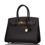 Hermes Birkin Sellier 30 Black Epsom Gold Hardware - Image 5