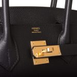Hermes Birkin Sellier 30 Black Epsom Gold Hardware - Image 7