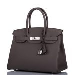 Hermes Birkin 30 Etain Togo Palladium Hardware - Image 6