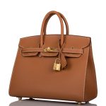 Hermes Birkin Sellier 25 Gold Veau Madame Gold Hardware - Image 5