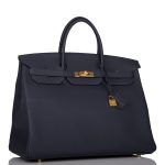 Hermes Birkin 40 Bleu Nuit Togo Gold Hardware - Image 2