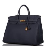 Hermes Birkin 40 Bleu Nuit Togo Gold Hardware - Image 8