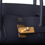 Hermes Birkin 40 Bleu Nuit Togo Gold Hardware - Image 6