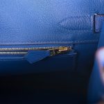 Hermes Birkin 30 Celeste and Bleu Electric Epsom Rose Gold Hardware - Image 8