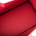 Hermes Birkin 25 Gris Perle and Rose Azalee Chèvre Brushed Gold Hardware - Image 7