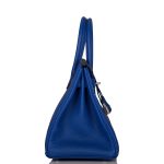 Hermes Birkin 30 Bleu Electric Verso Clemence Palladium Hardware - Image 3