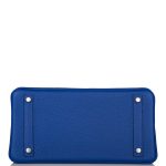 Hermes Birkin 30 Bleu Electric Verso Clemence Palladium Hardware - Image 5