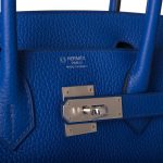 Hermes Birkin 30 Bleu Electric Verso Clemence Palladium Hardware - Image 9