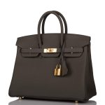 Hermes Birkin 25 Vert de Gris Togo Gold Hardware - Image 9
