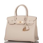 Hermes Birkin 30 Craie Togo Rose Gold Hardware - Image 9