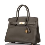 Hermes Birkin 30 Vert de Gris Epsom Gold Hardware - Image 8