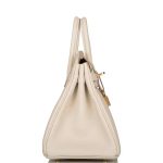 Hermes Birkin 25 Craie Togo Gold Hardware - Image 9