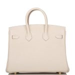Hermes Birkin 25 Craie Togo Gold Hardware - Image 5