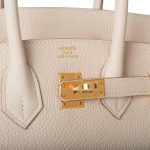 Hermes Birkin 25 Craie Togo Gold Hardware - Image 2