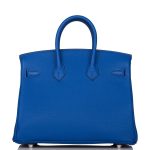 Hermes Birkin 25 Blue Royal Verso Togo Palladium Hardware - Image 4