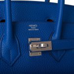 Hermes Birkin 25 Blue Royal Verso Togo Palladium Hardware - Image 9