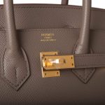 Hermes Birkin Sellier 25 Etain Epsom Gold Hardware - Image 7