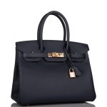 Hermes Birkin 30 Bleu Indigo Epsom Rose Gold Hardware - Image 2