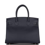Hermes Birkin 30 Bleu Indigo Epsom Rose Gold Hardware - Image 4