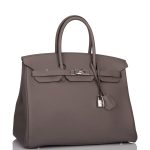 Hermes Birkin 35cm Etain Togo Palladium Hardware - Image 2