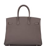 Hermes Birkin 35cm Etain Togo Palladium Hardware - Image 4