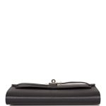 Hermes Black Chevre Kelly Wallet To Go Palladium Hardware - Image 6