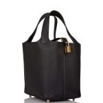 Hermes Black Clemence Picotin Lock 18cm Gold Hardware - Image 2