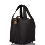 Hermes Black Clemence Picotin Lock 18cm Gold Hardware - Image 5