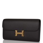 Hermes Black Epsom Constance Wallet To Go Gold Hardware - Image 4