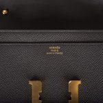 Hermes Black Epsom Constance Wallet To Go Gold Hardware - Image 9