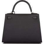 Hermes Black Epsom Sellier Kelly 28cm Palladium Hardware - Image 2