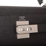 Hermes Black Epsom Sellier Kelly 28cm Palladium Hardware - Image 7