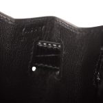 Hermes Black Shiny Niloticus Crocodile Sellier Kelly 28cm Gold Hardware - Image 9