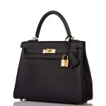 Hermes Black Togo Retourne Kelly 25cm Gold Hardware - Image 8