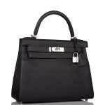 Hermes Black Togo Retourne Kelly 28cm Palladium Hardware - Image 2