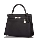 Hermes Black Togo Retourne Kelly 28cm Palladium Hardware - Image 4