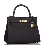 Hermes Black Togo Retourne Kelly 28cm Gold Hardware - Image 2