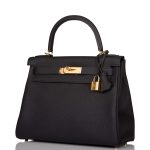 Hermes Black Togo Retourne Kelly 28cm Gold Hardware - Image 4