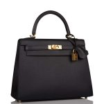 Hermes Black Epsom Sellier Kelly 25cm Gold Hardware - Image 3