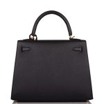 Hermes Black Epsom Sellier Kelly 25cm Gold Hardware - Image 2