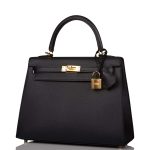 Hermes Black Epsom Sellier Kelly 25cm Gold Hardware - Image 4