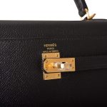 Hermes Black Epsom Sellier Kelly 25cm Gold Hardware - Image 7