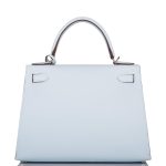 Hermes Bleu Brume Epsom Sellier Kelly 28cm Palladium Hardware - Image 4