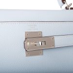 Hermes Bleu Brume Epsom Sellier Kelly 28cm Palladium Hardware - Image 7